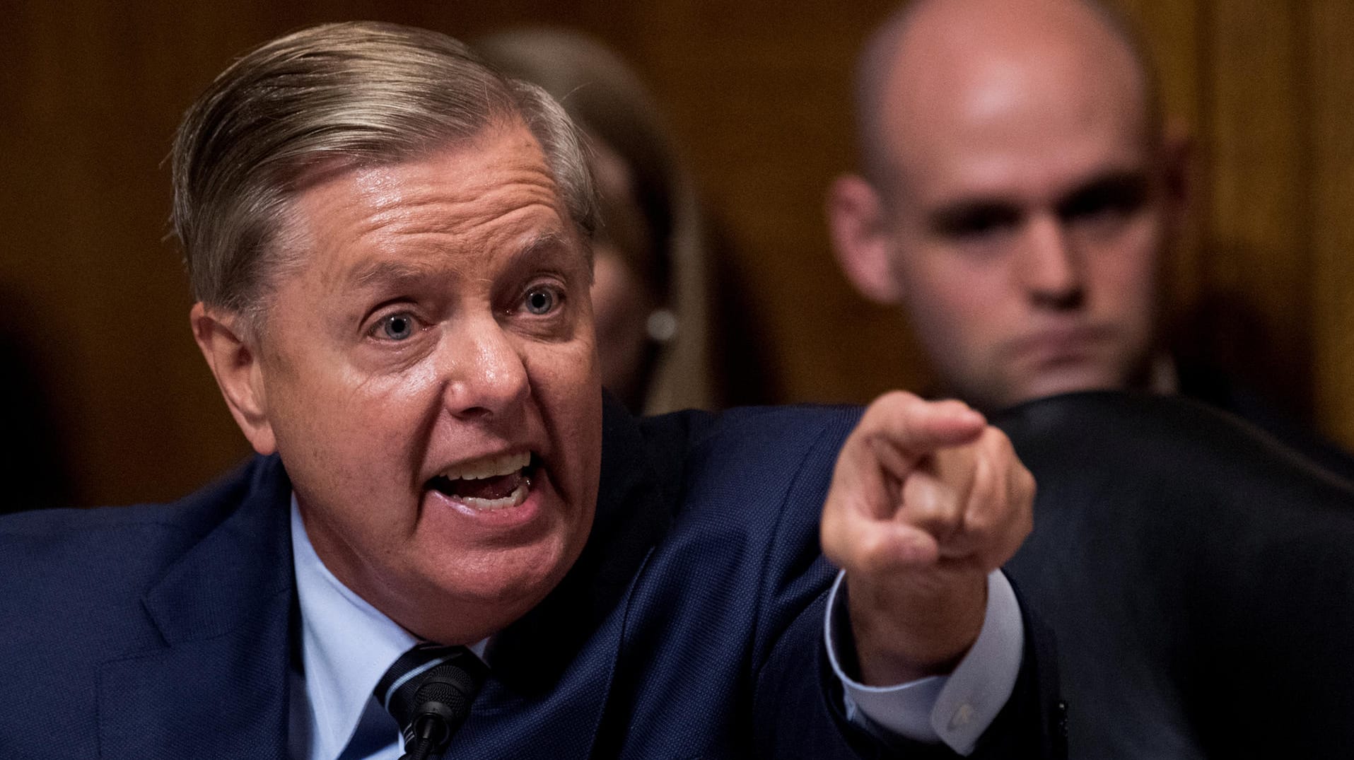 Lindsey Graham: Er galt lange als Trump-Kritiker, jetzt droht er Demokraten mit Vergeltung, weil sie Kavanaughs Berufung erschweren.