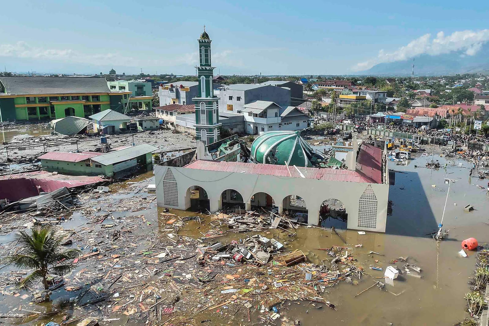 Palu, Indonesien: In der 350.000-Einwohner-Stadt wurde auch diese Moschee zerstört.
