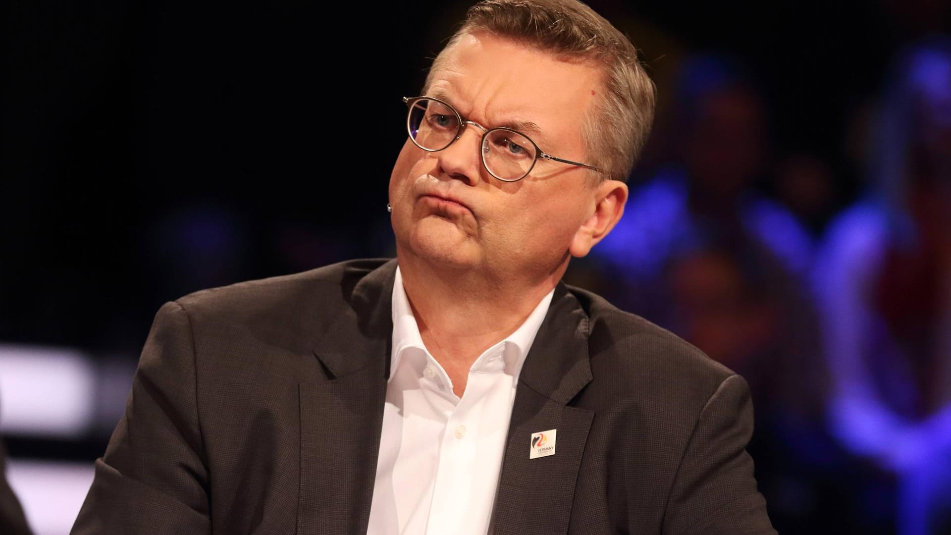 Reinhard Grindel als Gast im "Aktuellen Sportstudio" am Samstagabend.