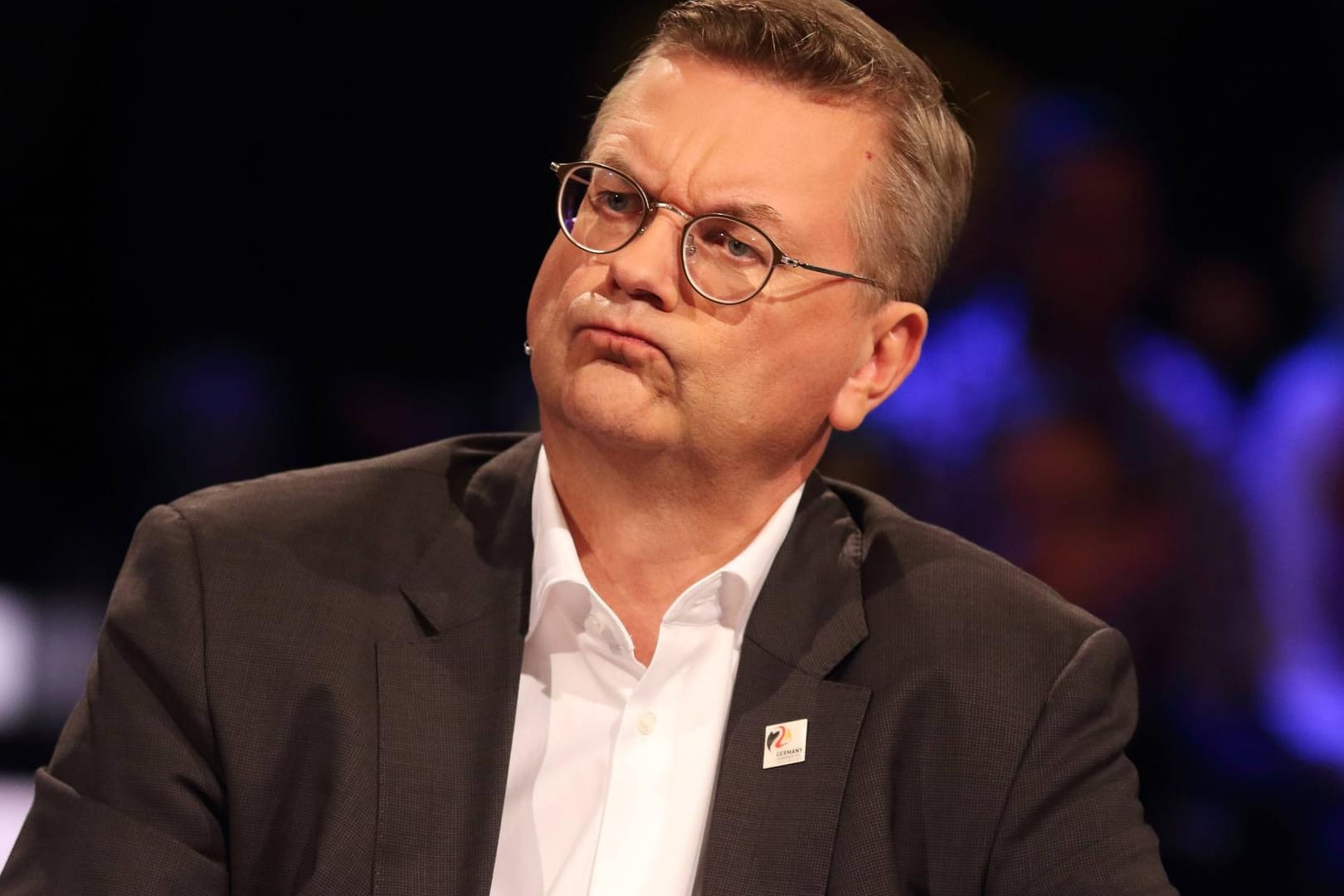 Reinhard Grindel als Gast im "Aktuellen Sportstudio" am Samstagabend.