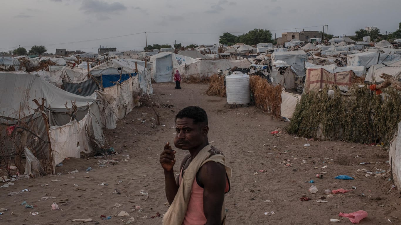 Ein Flüchtlingslager in Aden: Im Kriegsland Jemen sind drei Viertel der Bevölkerung auf Hilfe angewiesen.