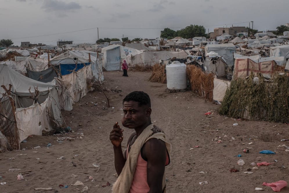 Ein Flüchtlingslager in Aden: Im Kriegsland Jemen sind drei Viertel der Bevölkerung auf Hilfe angewiesen.