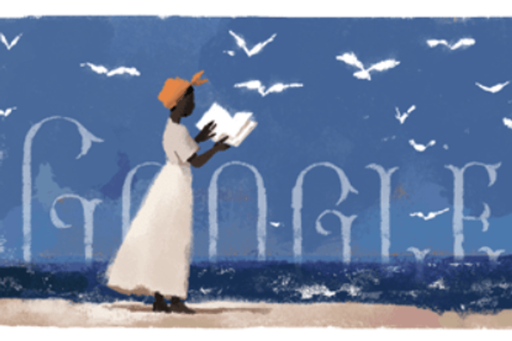Google Doodle zu Ehren der Schriftstellerin Mary Prince, die heute ihren 230. Geburtstag feiern würde.