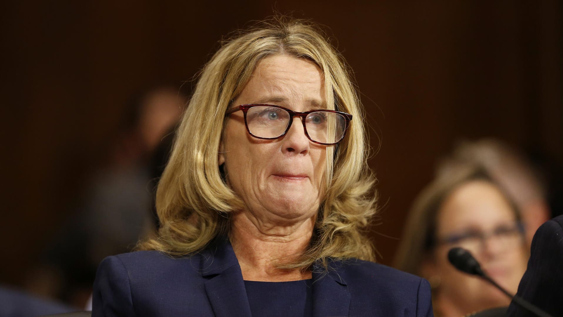 Christine Blasey Ford vor dem Justizausschusses des Senats: Sie sagt, sie habe nicht an die Öffentlichkeit gehen wollen, aber sie finde, es sei nötig.