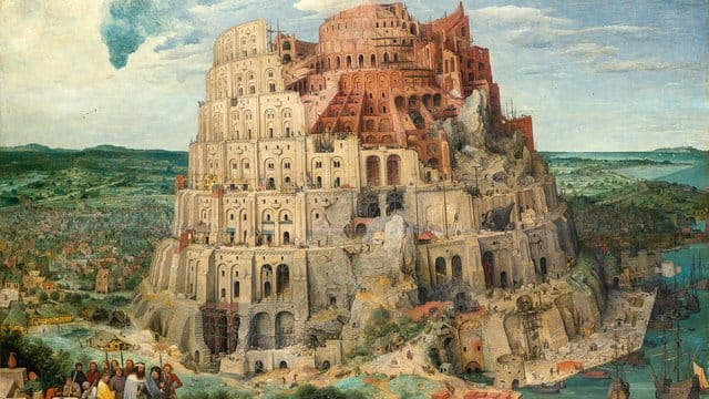 Das Gemälde mit dem Titel "Der Turmbau zu Babel" (1563) von Pieter Bruegel dem Älteren ist im Kunsthistorischen Museum Wien zu sehen. Das Gemälde mit dem Titel "Der Turmbau zu Babel" (1563) von Pieter Bruegel dem Älteren ist im Kunsthistorischen Museum Wien zu sehen.