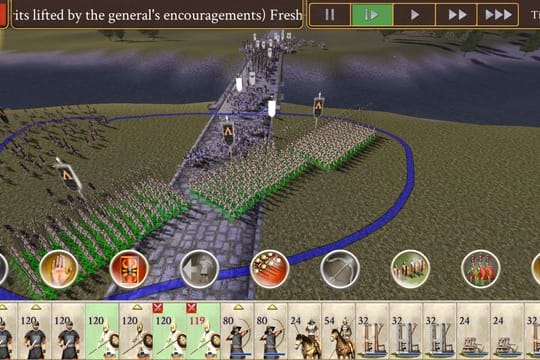 In der iPad-Version von "ROME: Total War" lassen sich die massiven Schlachten pausieren.