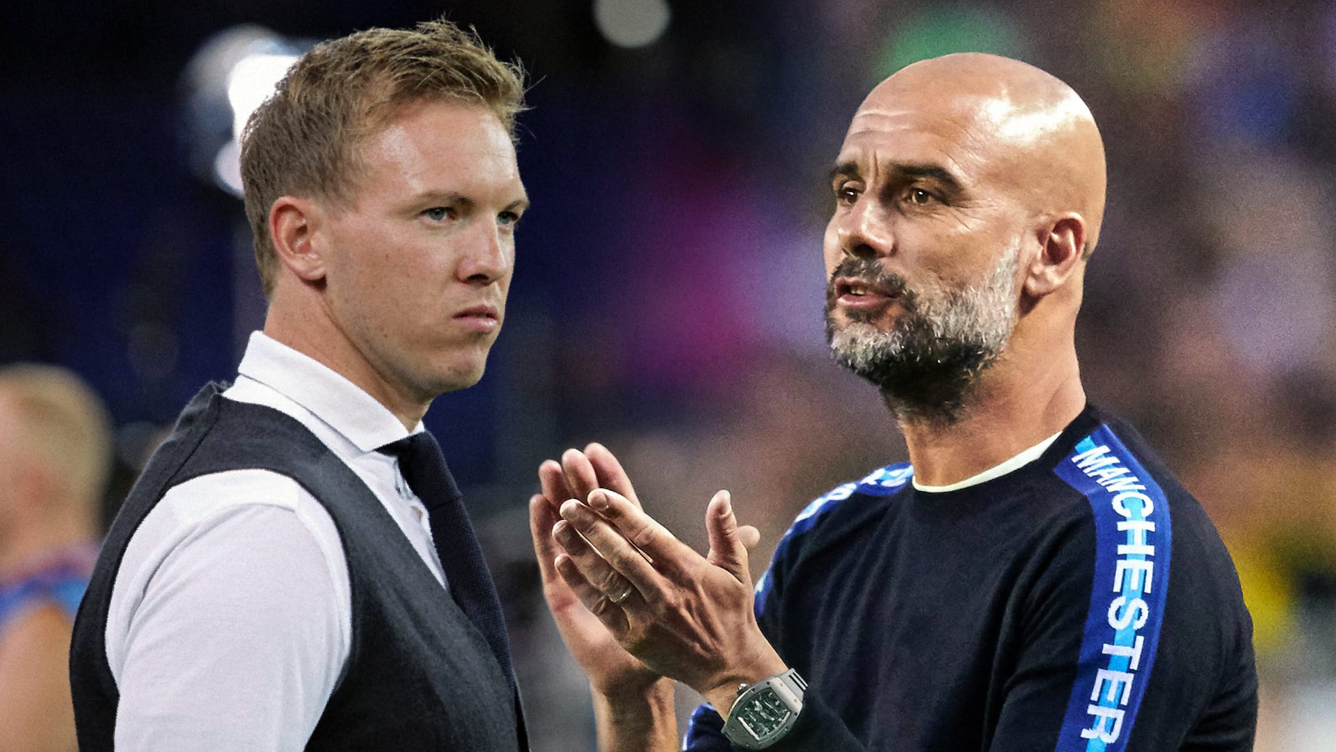 Treten zum ersten Mal gegeneinander an: Julian Nagelsmann (l.) und Pep Guardiola.