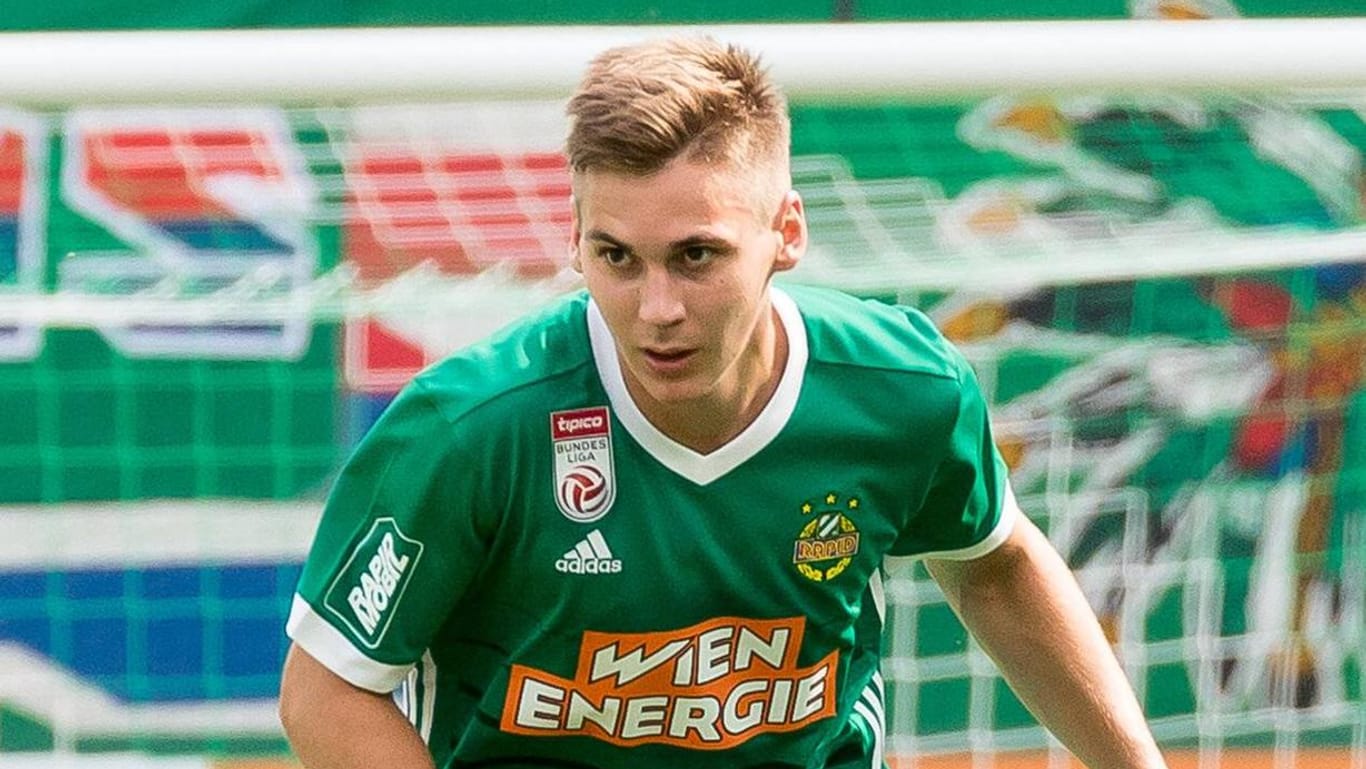 Talent: Wöber 2017 im Trikot von Rapid Wien.