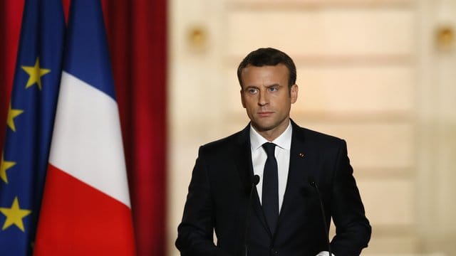 Emmanuel Macron im Mai 2017 bei seiner Amtseinführung im Elyseepalast in Paris. Emmanuel Macron im Mai 2017 bei seiner Amtseinführung im Elyseepalast in Paris.