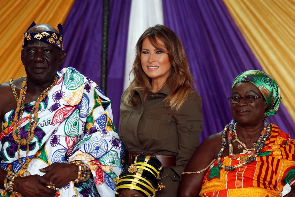 Melania Trump: Die First Lady der USA begann ihre Afrikareise mit einem Besuch in Ghana.