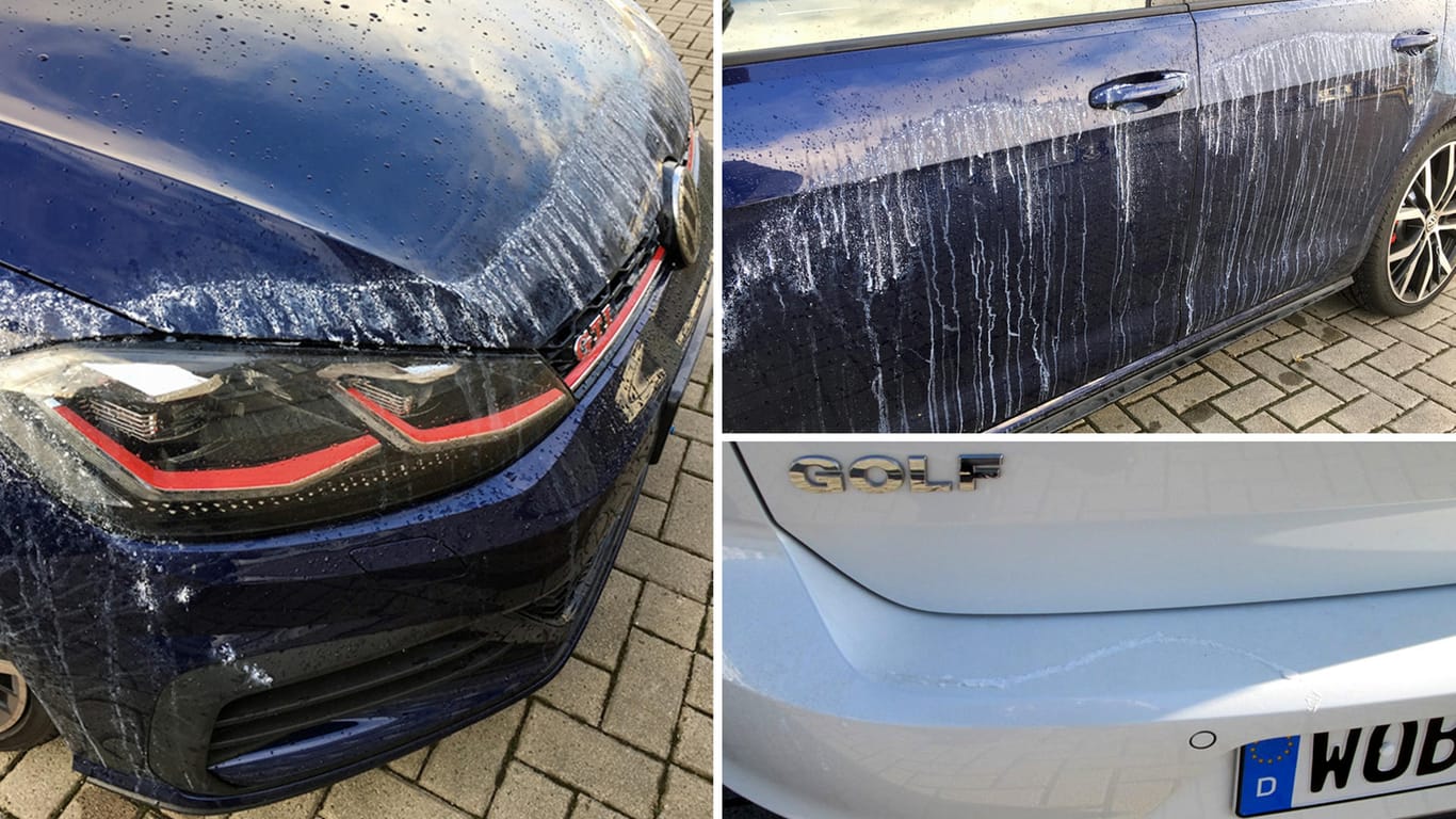 Vandalismus-Serie in Wolfsburg: Hunderte Autos wurden mit schnelltrocknenen Sekundenkleber stark beschädigt.