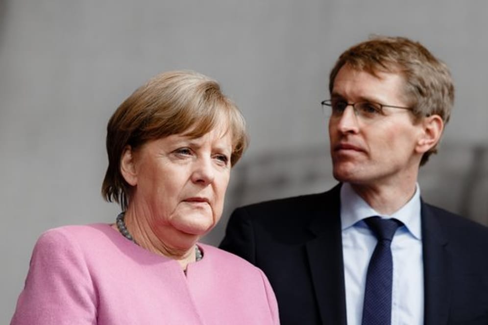 Im niedersächsischen Wahlkampf 2017: Der spätere Wahlsieger Daniel Günther und CDU-Parteichefin Angela Merkel.
