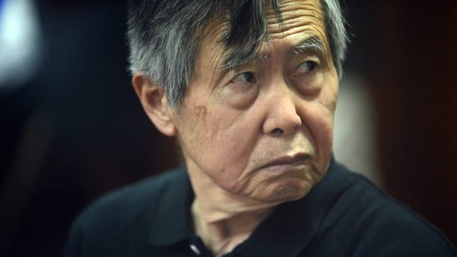 Alberto Fujimori, ehemaliger Präsident von Peru, während einer öffentlichen Anhörung. Alberto Fujimori, ehemaliger Präsident von Peru, während einer öffentlichen Anhörung.