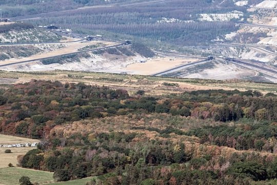 Der Tagebau Hambach schiebt sich immer näher an den Rest des Hambacher Forstes heran.