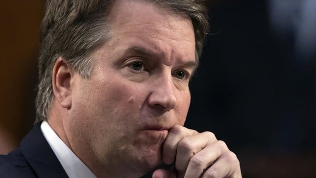 Brett Kavanaugh Anfang September während einer Anhörung vor dem US-Senat. Brett Kavanaugh Anfang September während einer Anhörung vor dem US-Senat.