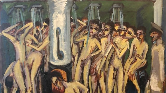 Das "Soldatenbad" des deutschen Expressionisten Ernst Ludwig Kirchner aus dem Jahr 1915. Das "Soldatenbad" des deutschen Expressionisten Ernst Ludwig Kirchner aus dem Jahr 1915.