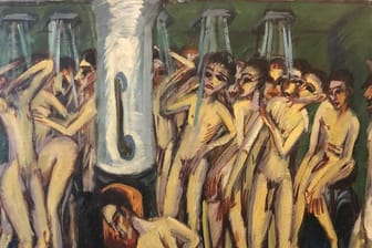Das "Soldatenbad" des deutschen Expressionisten Ernst Ludwig Kirchner aus dem Jahr 1915.