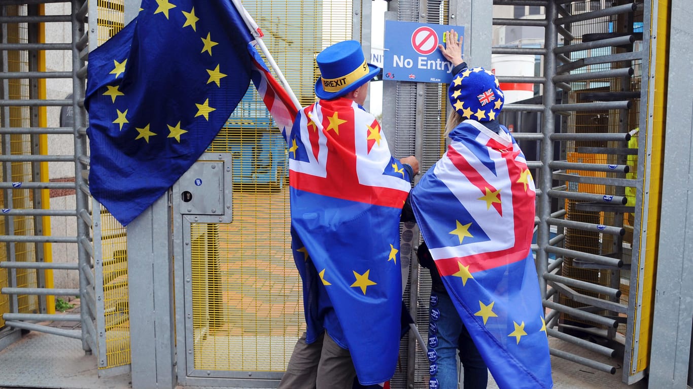 Anti-Brexit-Demonstranten in Birmingham: Die Chancen auf eine Einigung mit der EU stehen offenbar besser.