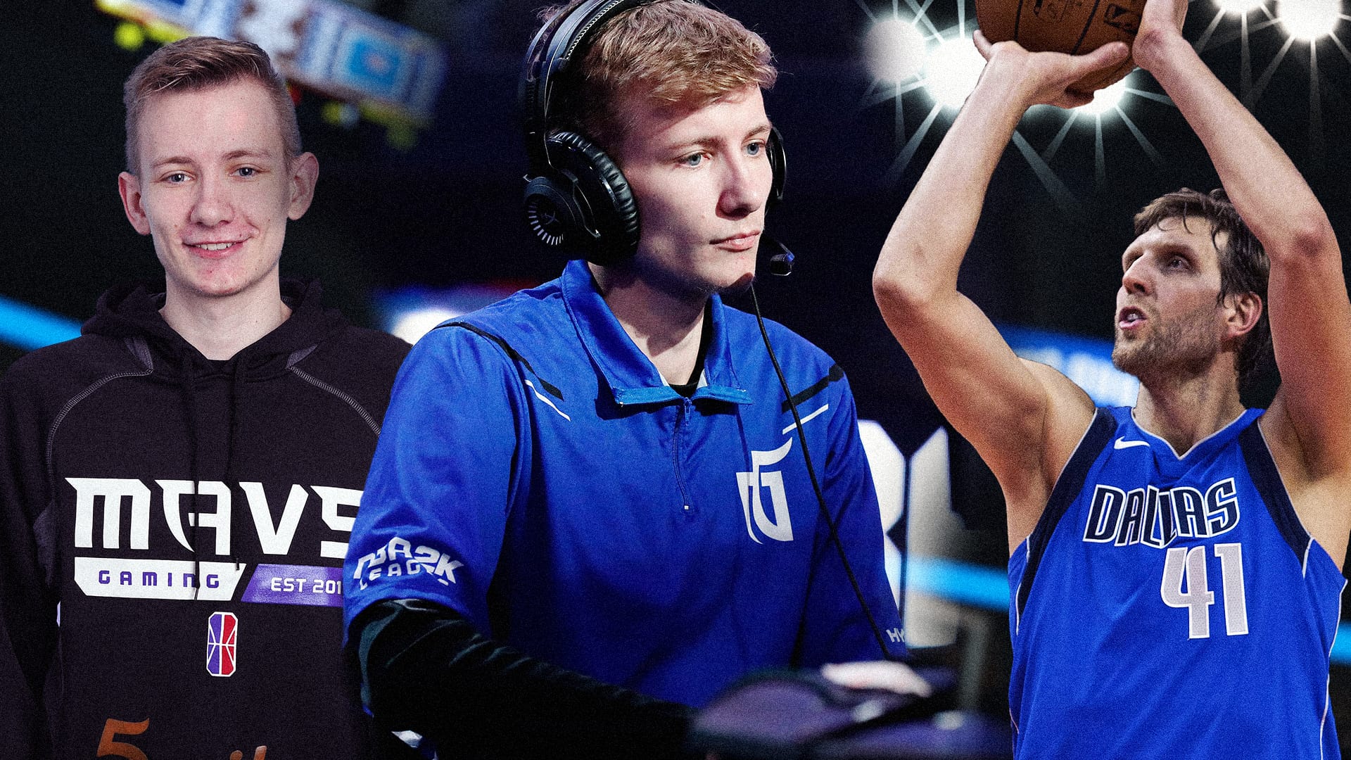 Zwei Deutsche bei den Mavs: Jannis Neumann spielt in Dallas' eSport-Team, Dirk Nowitzki (r.) bei den NBA-Basketballern.