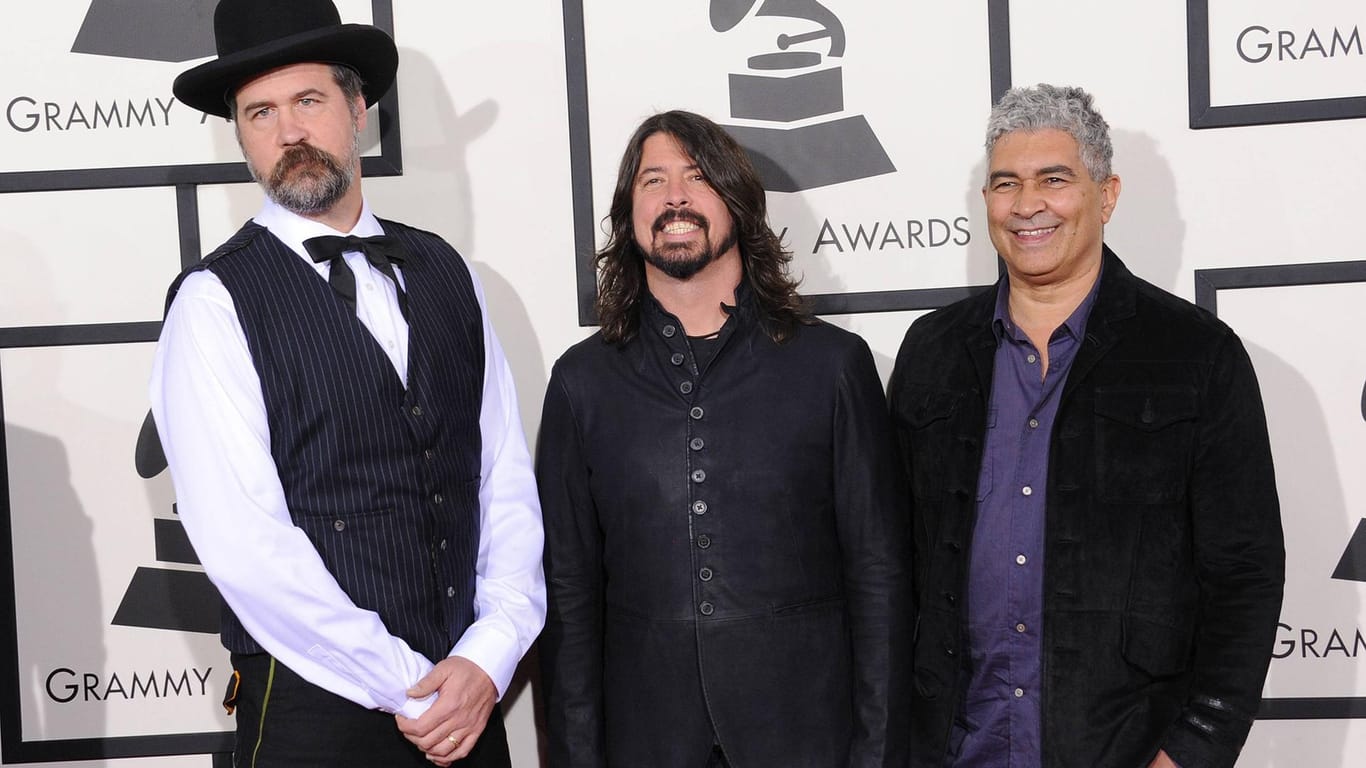 Krist Novoselic, Dave Grohl und Pat Smear: 2014 wurden sie in die Rock & Roll Hall of Fame aufgenommen.