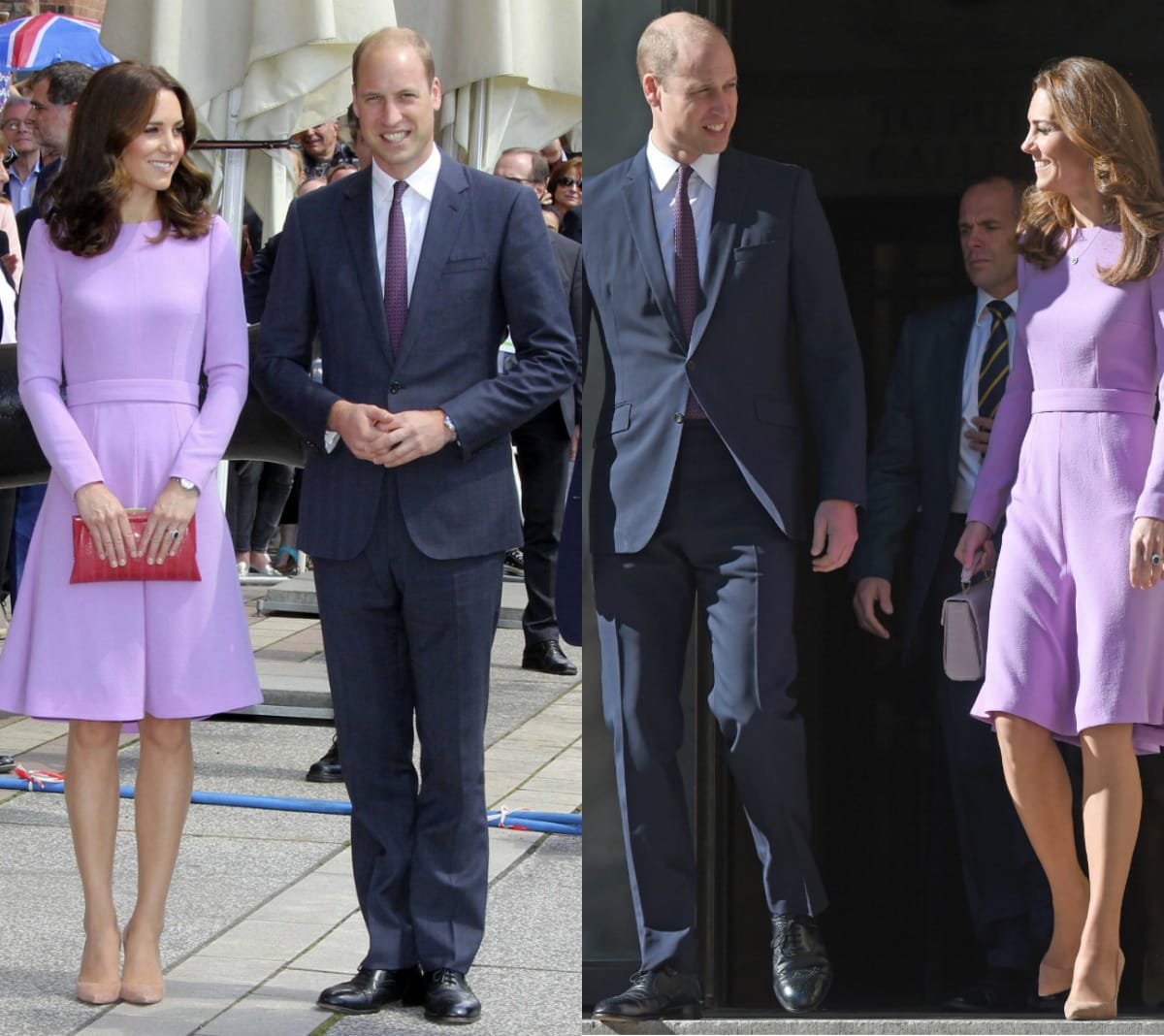 Prinz William und Herzogin Kate: Zwischen diesen beiden Fotos liegt über ein Jahr.