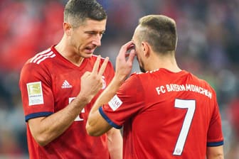 Robert Lewandowski und Franck Ribéry bei der herben 0:3-Heimpleite des FC Bayern gegen Borussia Mönchengladbach.