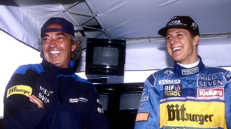 Erfolgsduo bei Benetton: Flavio Briatore (l.) und Michael Schumacher.