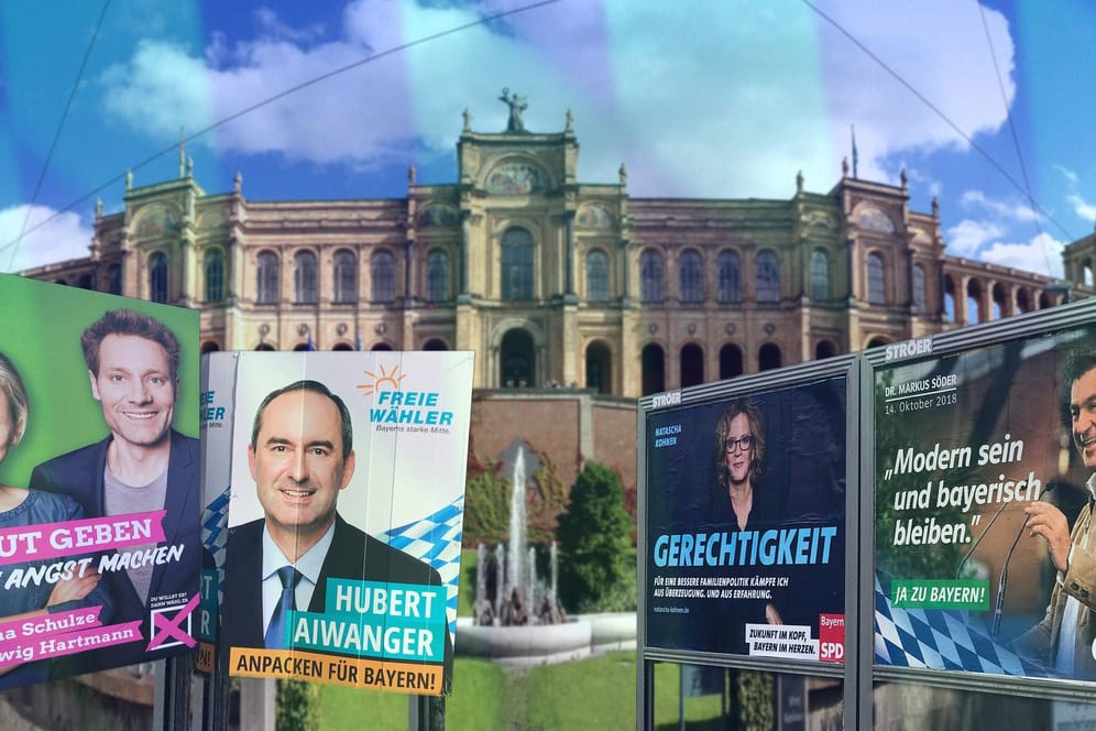 Wahlplakate in Bayern