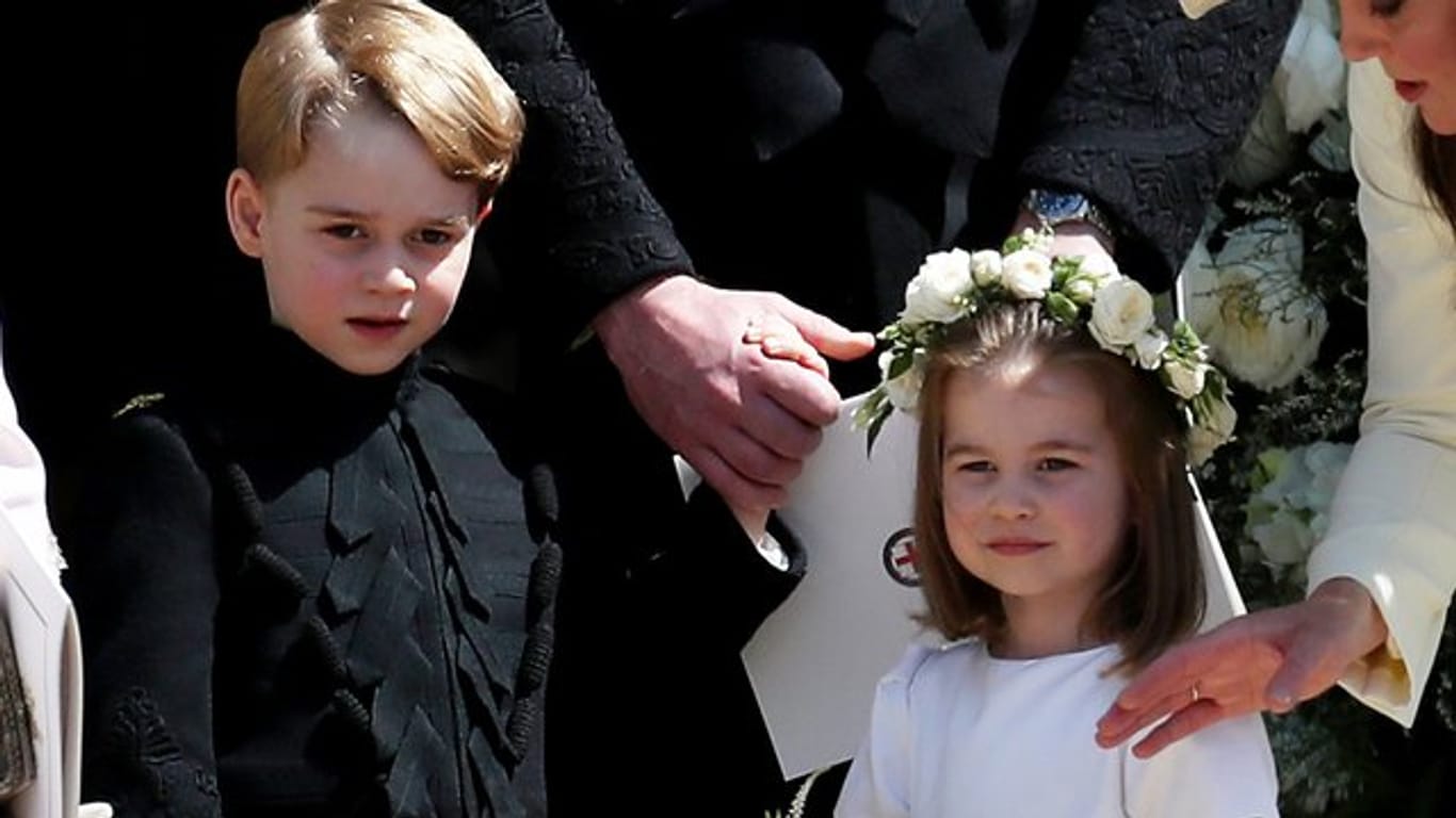 Prinz George und Prinzessin Charlotte bei der Hochzeit von Prinz Harry und Meghan Markle im Mai.