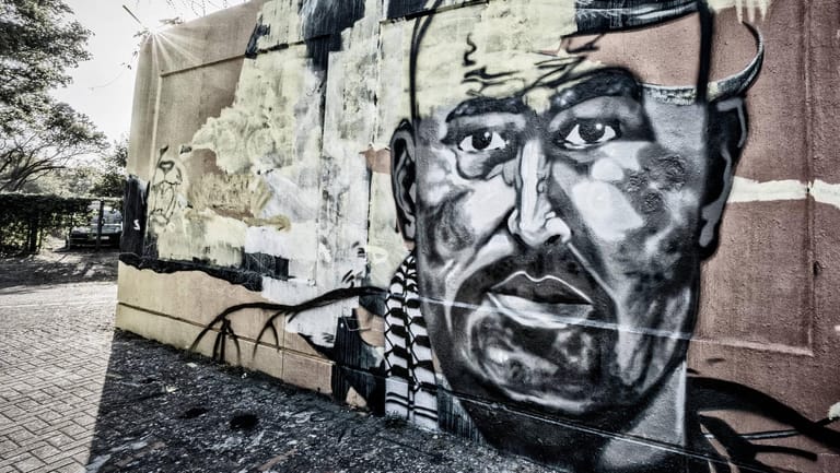 Das Graffiti des in Berlin erschossenen Nidal R.: In der Hauptstadt gibt es Auseinandersetzungen zwischen Clans.
