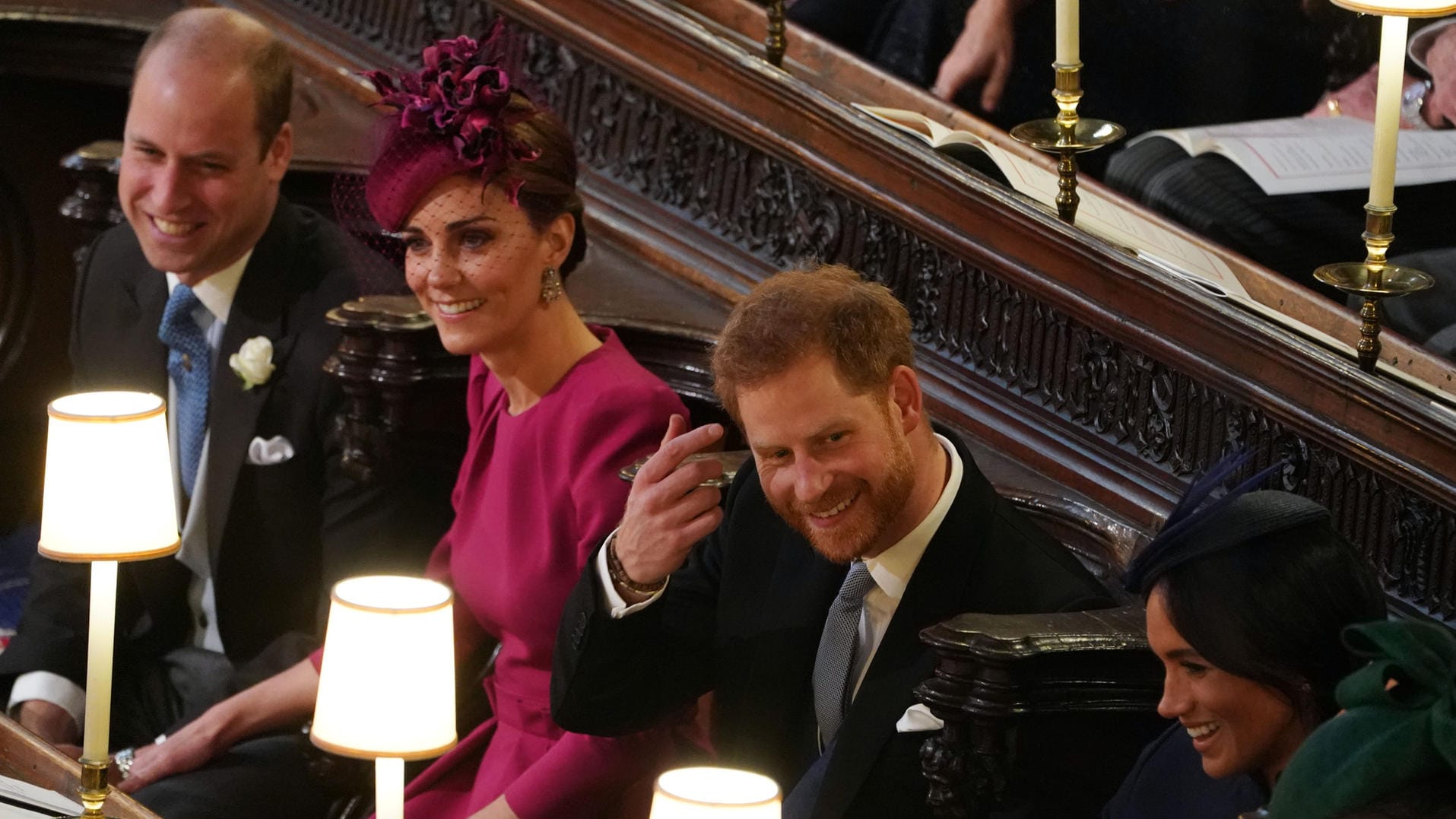 Richtig gut gelaunt: Bei der Hochzeit von Eugenie und Jack zeigten sie sich ganz innig.