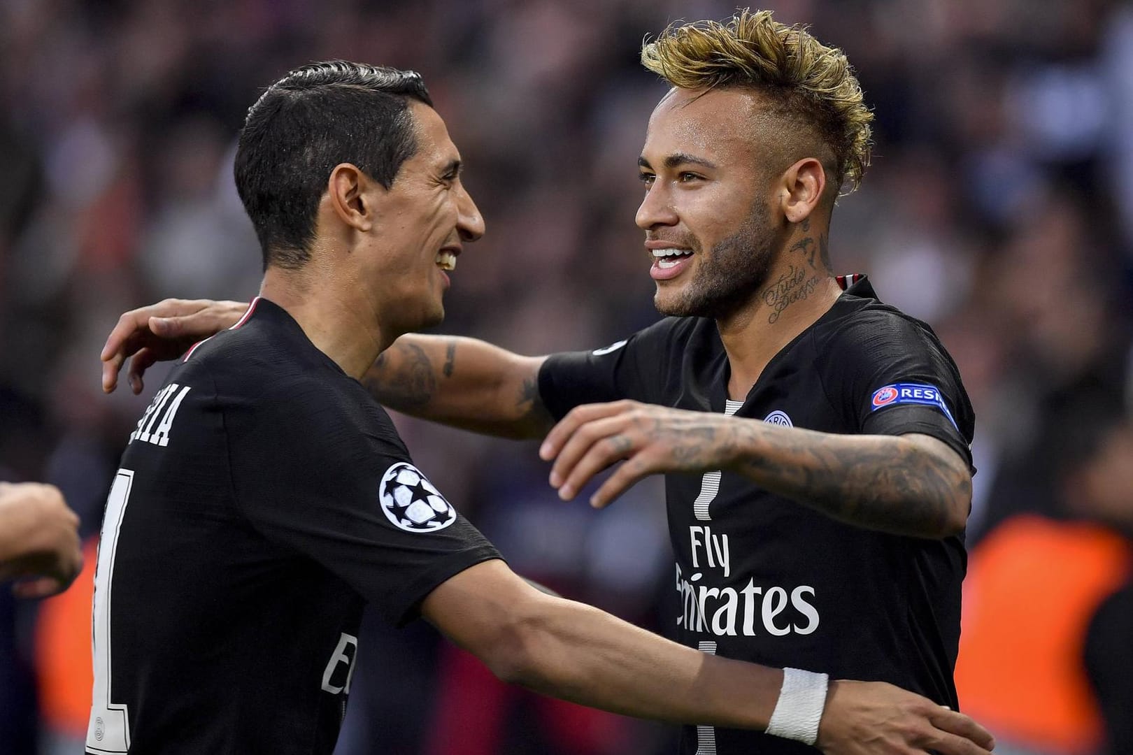 Sieg mit Fragezeichen: Angel Di Maria (l.) und Neymar hatten mit Paris gegen Belgrad kaum Probleme.