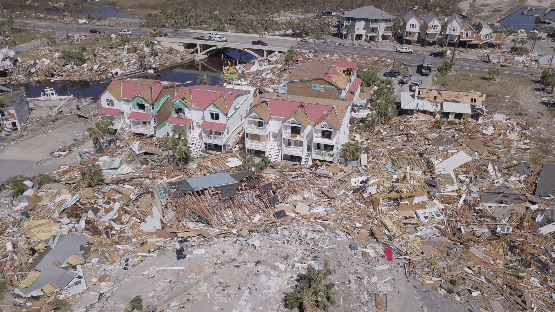 Zerstörte Häuser in Florida: Der Sturm "Michael" gilt als der stärkste in den USA seit Beginn der Aufzeichnungen.