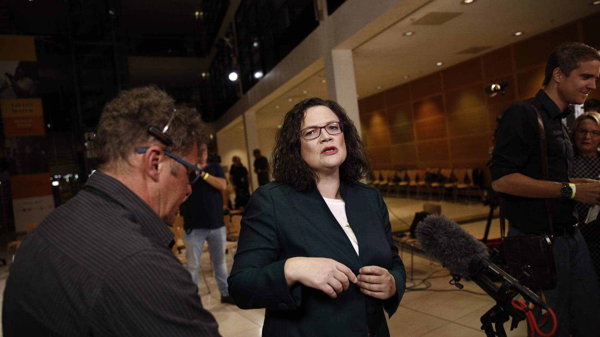 SPD-Chefin Nahles nach der Bayernwahl.