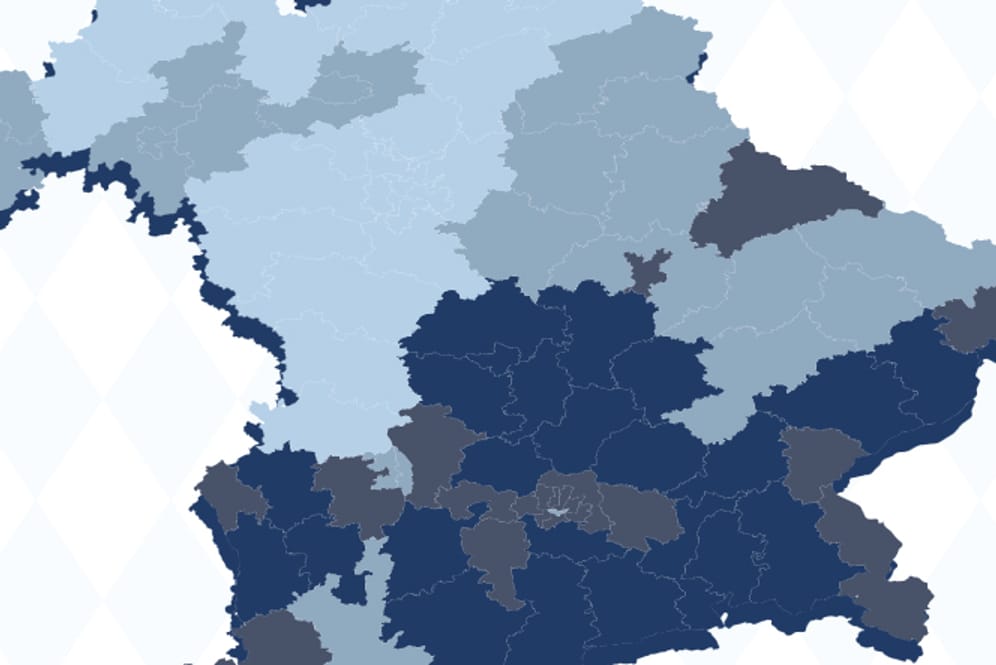 Die Bayern-Wahl in der grafischen Datananalyse: Auf dieser Karte ist zu sehen, wo die CSU am meisten verloren hat.