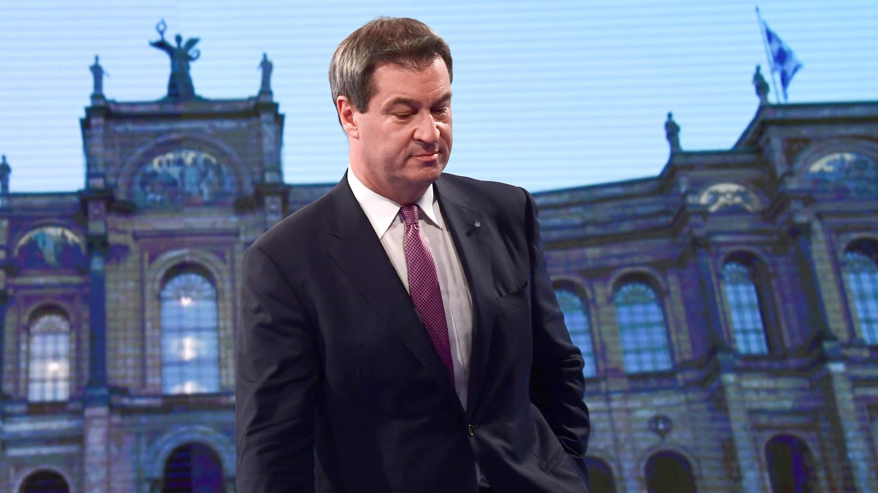 Bayerns Ministerpräsident Markus Söder: Wer so viel falsch macht, sollte über 37,2 Prozent froh und glücklich sein.