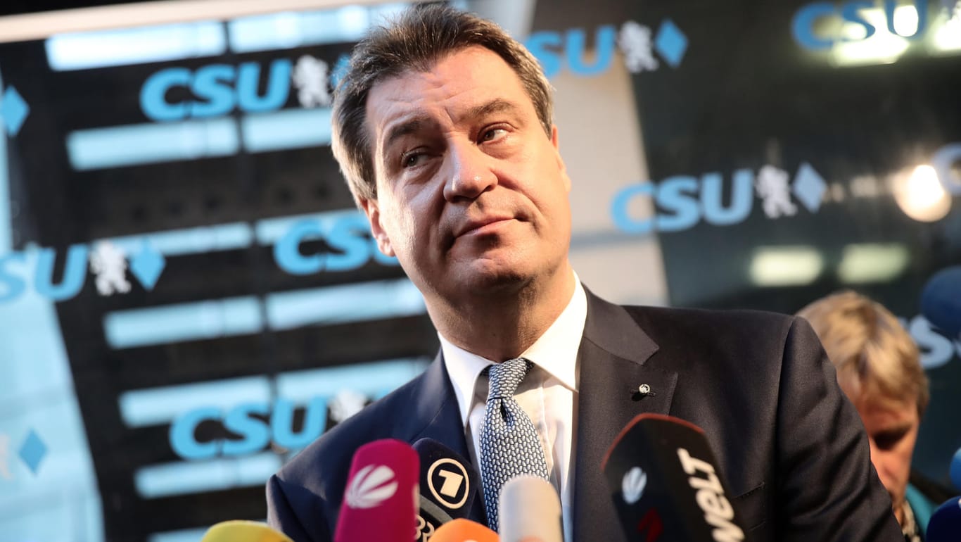 Bayerns Ministerpräsident Markus Söder am Tag nach der Wahl: "Diese historische Ohrfeige zwingt die allmächtige Partei, eine Koalition einzugehen."