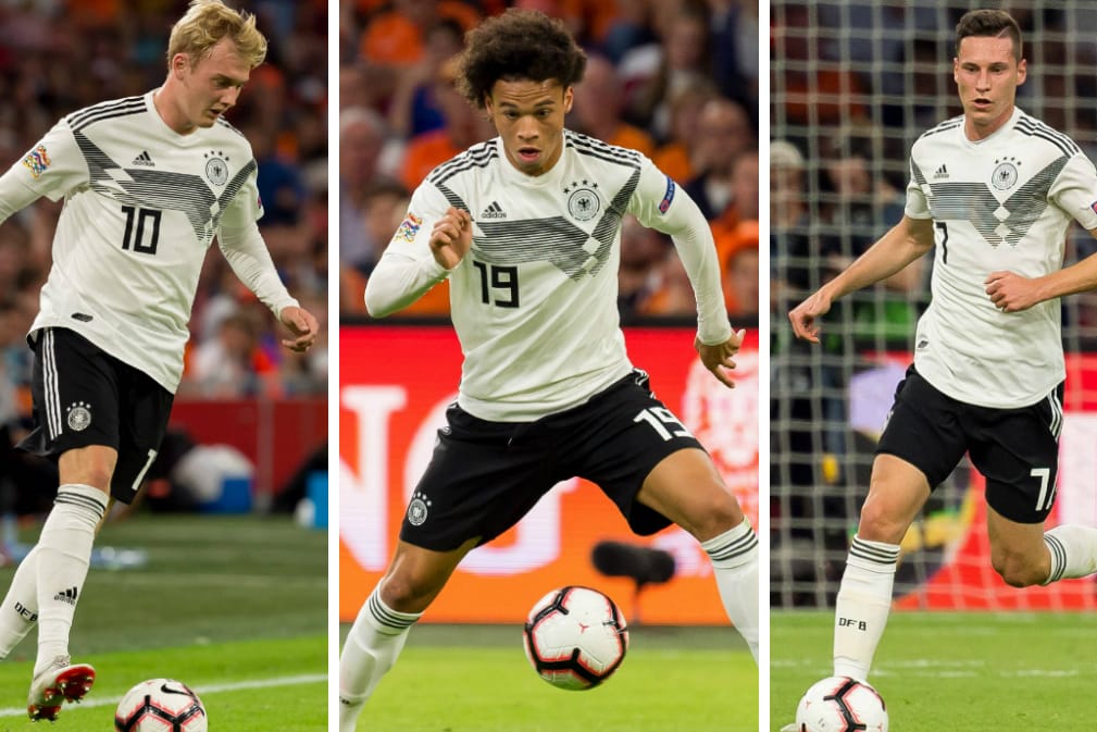 Kandidaten für die Startelf: Julian Brandt, Leroy Sané und Julian Draxler (v. r.).