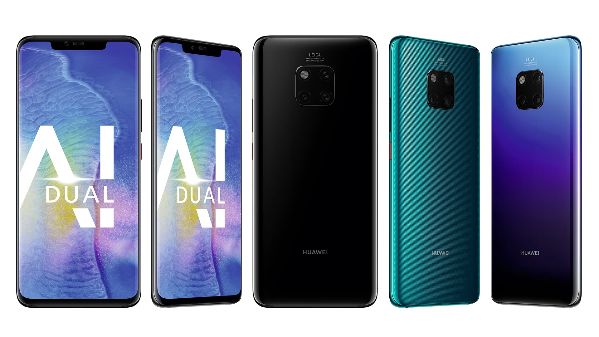 Das neue Huawei Mate 20 Pro: Beim Design orientiert sich Huawei wieder mal am dem iPhone X. Die quadratisch angeordnete Triple-Kamera ist neu.