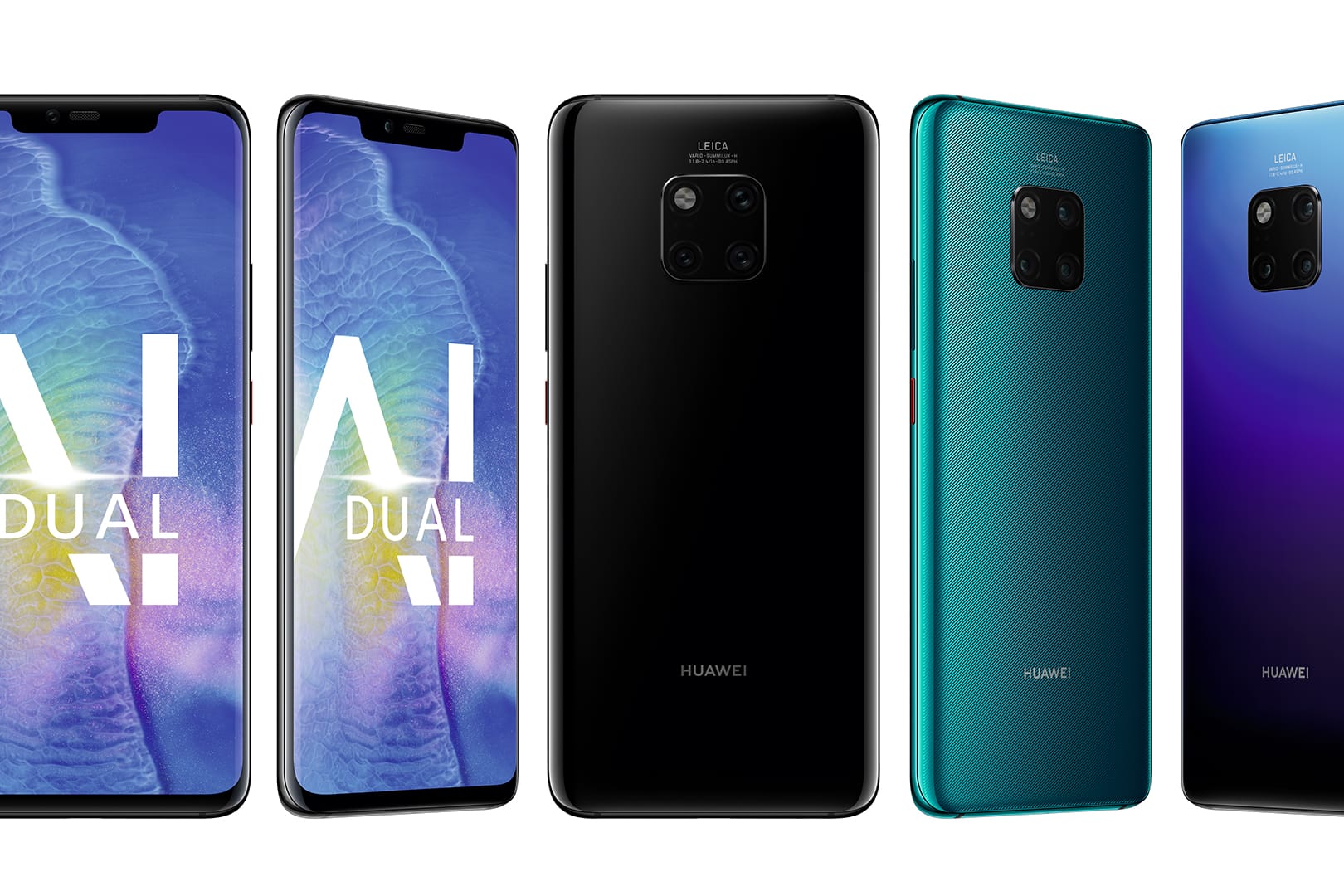 Das neue Huawei Mate 20 Pro: Beim Design orientiert sich Huawei wieder mal am dem iPhone X. Die quadratisch angeordnete Triple-Kamera ist neu.