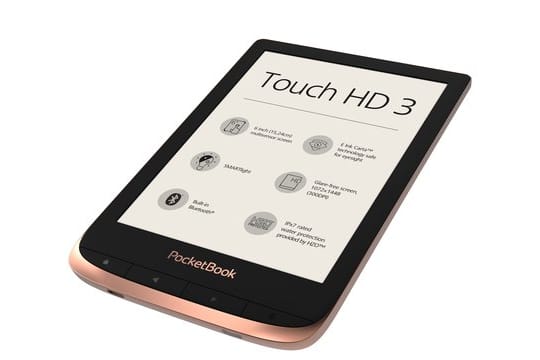 Auffällig am Pocketbook Touch HD 3 ist die kupferne Farbe des Gehäuses.