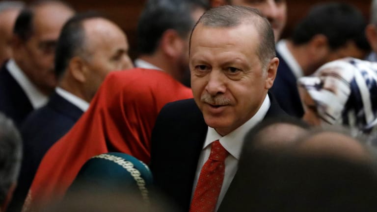 Staatschef Recep Tayyip Erdogan: "Materialien, die entfernt wurden."