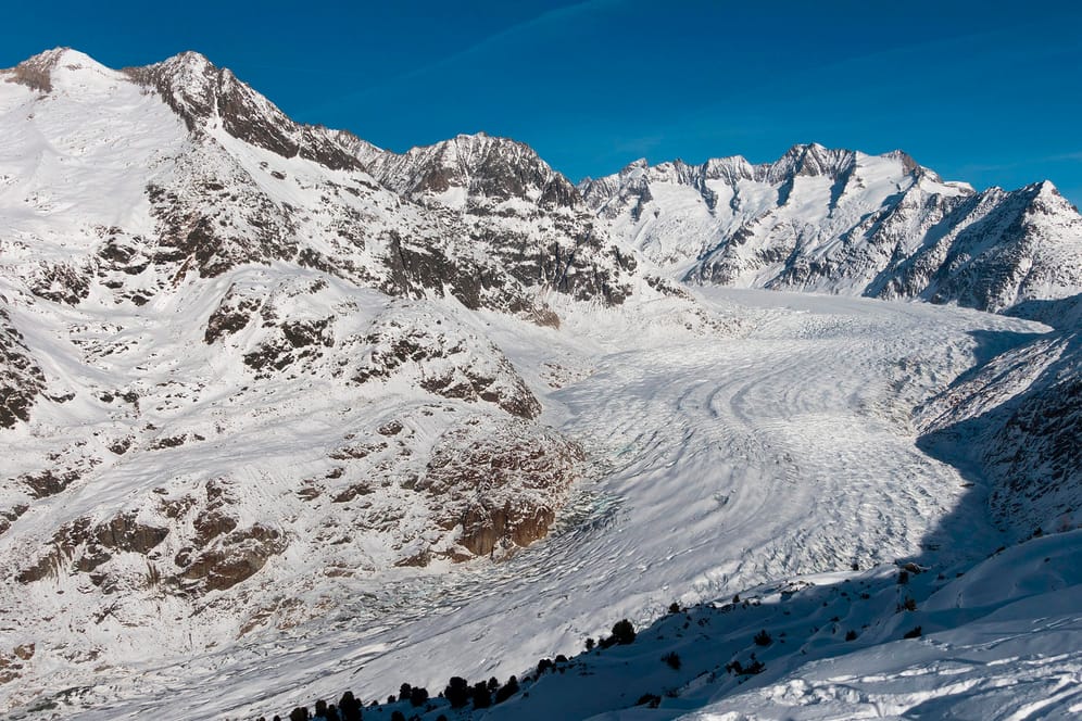 Aletschgletscher: Die Schweizer Gletscher haben seit September 2017 2,5 Prozent Eis verloren.