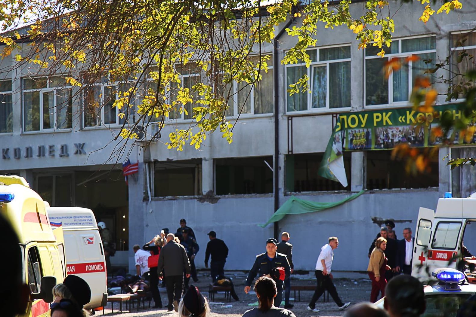 In der Stadt Kertsch auf der Krim soll eine Bombe explodiert sein: Der Sprengsatz habe in der Mensa der Berufsschule hauptsächlich Jugendliche getötet.