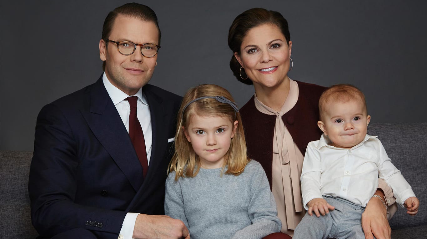 Familienfoto vom Februar 2017: Da war Prinz Oscar noch nicht mal ein Jahr alt.