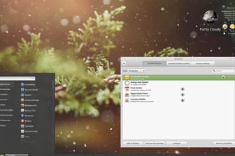 Screenshot von Linux Mint: Das Betriebssystem ähnelt vom Design Windows 10.