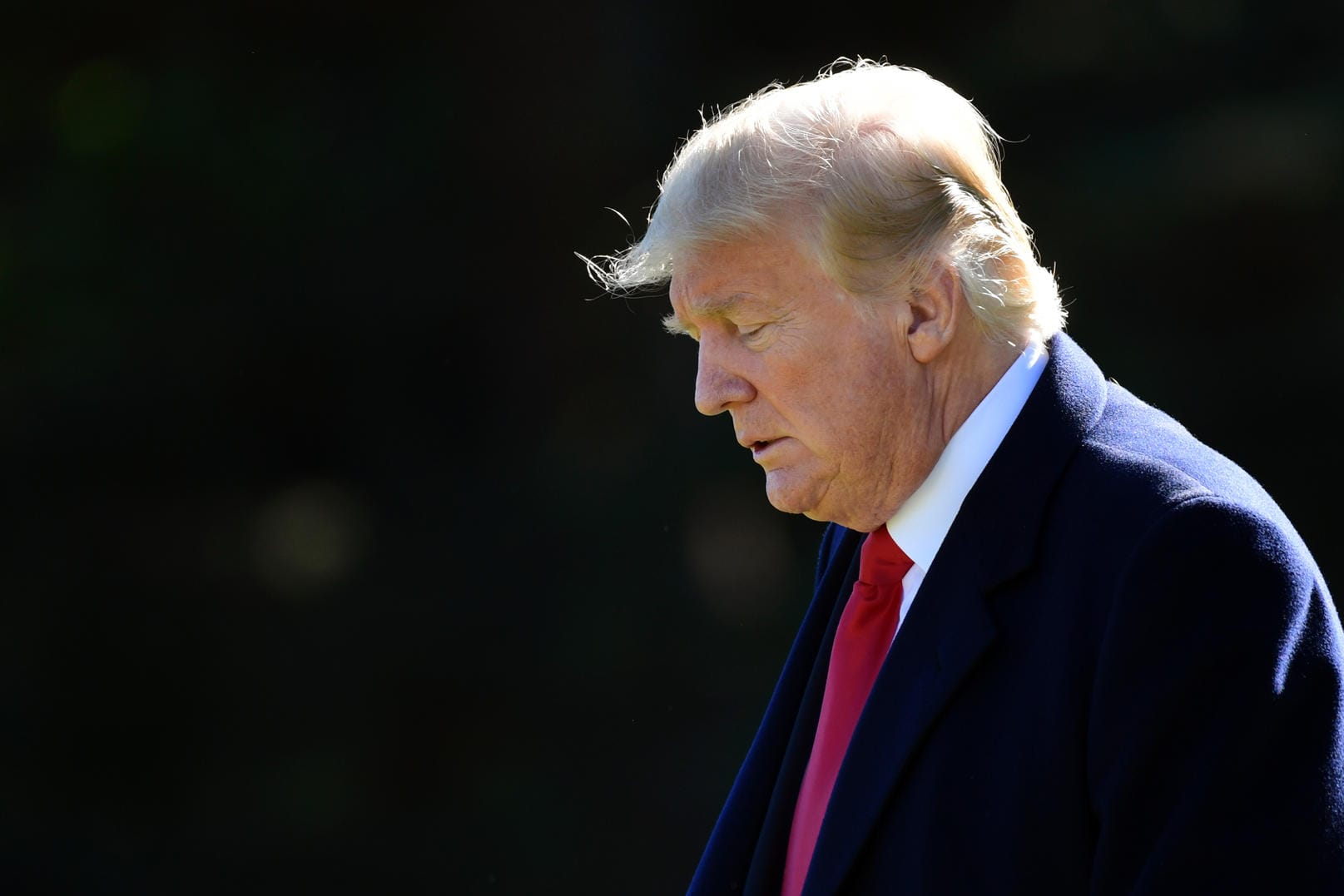 Donald Trump im Garten des Weißen Hauses: "Es ist sehr traurig."