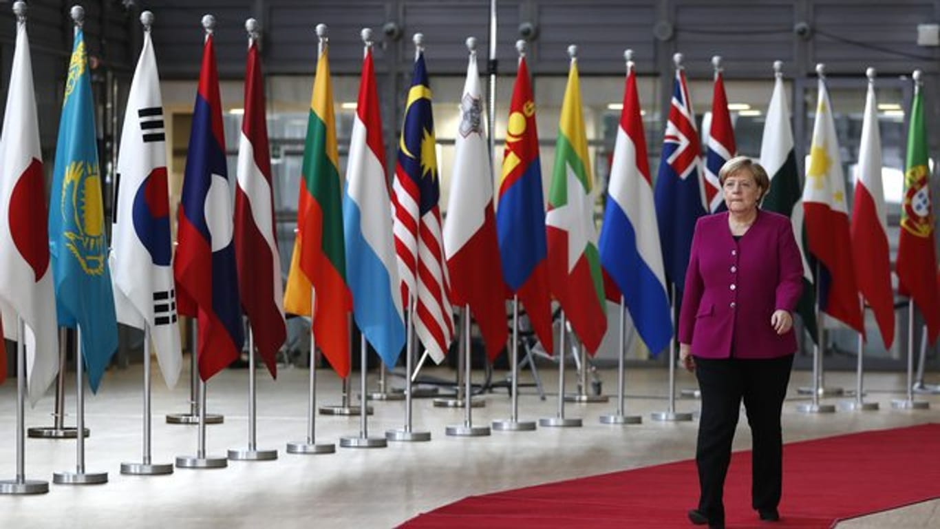 Bundeskanzlerin Angela Merkel kommt zum Asem-Treffen in Brüssel.