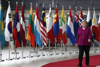Bundeskanzlerin Angela Merkel kommt zum Asem-Treffen in Brüssel.