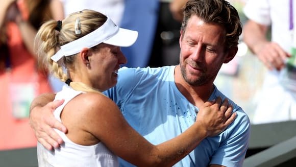 Angelique Kerber mit Ex-Trainer Wim Fissette.